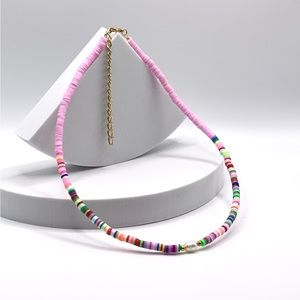 NEW….Heishi Beaded with Genuine Freshwater Pearl Necklace